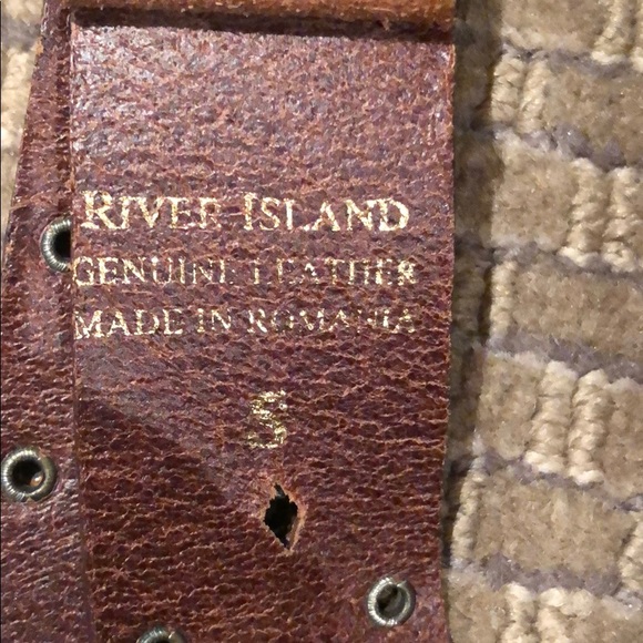 Leather belt with rhinestone buckle - Picture 5 of 6